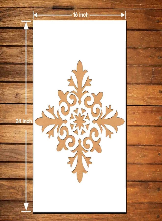 ARandNJ Stencils for Wall Painting Pack of 1 (Size:- 16X24 Inch) Pattern Theme- Rhombus Print DIY Reusable Design Suitable for Bedroom, Drawing Room, Living Room, Entrance & Office Decoration - Image 2